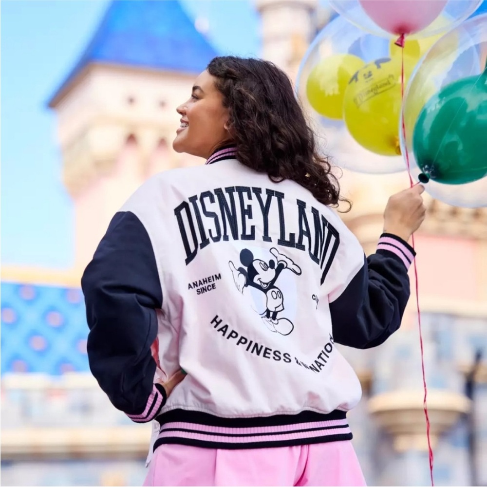 Disneyland Pink & Black Varsity Jacket